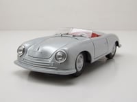 WELLY - Voiture cabriolet de 1948 couleur argent – PORSCHE 356 Nr.1 - 1/24 - ...