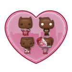 Funko Pocket Pop! DC Valentines Box 4 Pack - Batman - (Choc) - DC Comics - Porte-clés - Mini-Figurine en Vinyle à Collectionner Porte-clés Fantaisie - Cadeau de Noël - Idée de Cadeau - Mini-Figurine