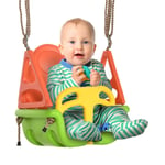 Outsunny Baby Swing Outdoor Justerbart rep, 120-180cm, Småbarnsgunga från 9 månader, upp till 70 kg, Grön|