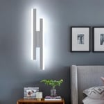 Riserva LED Applique Murale Intérieure Moderne, 16W 1800LM Lampe Murale Acrylique et Métal, Luminaire Mural pour Salon, Chambre, Escalier, Couloir, 6500K Blanc Froid (Blanc)