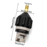 Sup Pump Adapter Standard -venttiilisovitin 4 suuttimella puhallettavaan soutuveneeseen, seisomaan meloalauta, kajakki (musta)