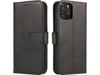 Hurtel Magnet Case Elegant Flip Cover-Fodral Med Ståfunktion Honor Magic3 Svart