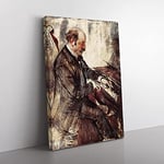 Big Box Art Giovanni Boldini The Pianist Canvas Wall Art Print Ready to Hang Picture, 76 x 50 cm (30 x 20 Inch), Multi-Coloured