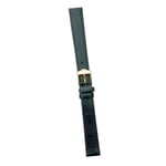 Slätt Alwin klockarmband 16 mm XL Black stålspänne