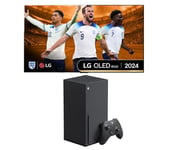 Lg OLED83G45LW 83" Smart 4K Ultra HD HDR OLED TV with Wall Mount & Xbox Series X Bundle, Silver/Grey