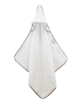 Shnuggle Hooded Baby Towel with Ears | White | Extra Soft | Delicate | Bath