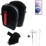 Shoulder bag / holster + earphones for Samsung Galaxy S21+ 5G SD888 Belt Pouch C