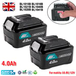 2X Replacement Battery for Makita 10.8V-12V 4.0Ah Li-ion BL1041B BL1016B BL1020B