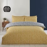 RAPPORT HOME Helston Bedding Duvet Cover Set with Pillowcases King Ochre