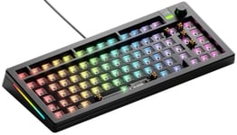 Glorious Gaming GMMK 3 Barebones : kit Clavier Gaming personnalisé, Clavier 75% mécanique, Joints modulaires, MX 5 Broches (Hot Swap), Mousse insonorisante, Plaque de Commutation alu, ISO - Noir