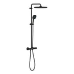 Grohe Vitalio Comfort Dusjsystem Ø250 mm, Med termostat, Sort Matt - 266962431