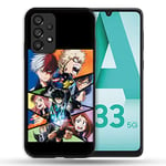 Coque pour Samsung Galaxy A33 5G Manga My Hero Academia Noir