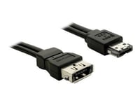 Delock Power Over Esata Cable - Power Over Esata-Kabel - Serial Ata 150/300 - 11 Pin Usb/Esata (5 V) (Hann) Til 11 Pin Usb/Esata (5 V) (Hunn) - 1 M - Svart