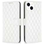 BF Rhombus Pattern Fodral till iPhone 14 - Vit