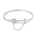 KUNSIR 925 Silver Bracelets for Womens Sparkling Cubic Zirconia Bracelets Fits Europeans for Pandora Bracelets Women Beads Charms