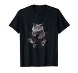 Cat Lovers British Shorthair In Pocket Funny Kitten T-Shirt