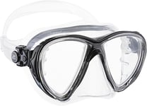 Cressi Big Eyes Evolution High Quality Mask - Revolutionary Adult Diving and Snorkeling Mask High Quality Silicone, Transparent/Black, One Size