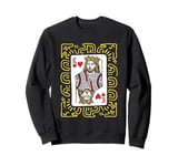 King Of Hearts Doodle - Vintage Graphic Card Game Lover Sweatshirt