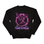 Black Sabbath Unisex Adult Neon Pink Henry Oversized Sweatshirt - M