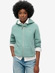 Superdry Essential Logo Zip Hoodie - Blue, Blue, Size 12, Women