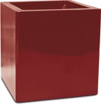 Bac Fibres De Verre Robuste Et Revêtement Gelcoat Qualité Marine 80 X 80 Cm H 80 Cm Ext. Cube Rouge Rubis