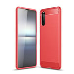 Sony Xperia 10 Iii      Carbon Fibre Case    [Red]