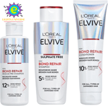 L’Oreal Paris Elvive Bond Repair Full Routine Set for Damaged Hair, Pre-Shampoo