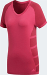 adidas Women's Running T-Shirt (Size M) Cru PK W Pink Logo Tee Top - New