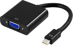 DELTACO mini DisplayPort till VGA 20-p ha - 15-p ho, 0,2m, svart