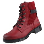 MUSTANG Femme 1443-502 Bottines à Lacets, Rouge, 38 EU