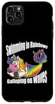 iPhone 11 Pro Max Swimming in Rainbows Galloping on Waves Mystic Hybrid Case