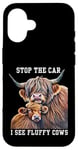 Coque pour iPhone 16 Arrêtez la voiture, je vois une éleveuse de vaches moelleuses qui aime les vaches