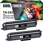 2 Black Toner TN243 BK fits for Brother HL-L3210CW DCP-L3550CDW MFC-L3750CDW