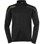 uhlsport Top zippé Stream 22 1/4 Haut pour garçon Mixte, Noir/Jaune Citron, 8-9 Ans