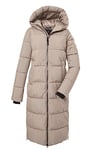 G.I.G.A. DX Femme Manteau matelassé avec capuche/manteau fonctionnel est hydrofuge GW 50 WMN QLTD CT, light beige, 36, 39840-000