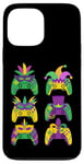 Coque pour iPhone 13 Pro Max Mardi Gras Manette de Jeu Vidéo Jester Chapeau Gamers Enfants