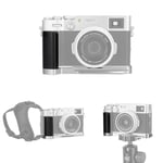 JJC Metal Hand Grip for Fujifilm Fuji X100VI X100V X100F Camera - Arca Swiss Type Quick Release Plate - Anti-Slip L Bracket Enhanced Grip, SILVER