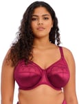 Elomi Women's Cate Underwire Full Cup Banded Bra Coverage, Sheer, Berry, 34J US