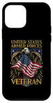 Coque pour iPhone 12 mini Motif patriotique militaire vétéran des forces armées américaines