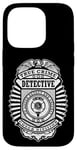 Coque pour iPhone 14 Pro Badge de police amusant True Crime Detective Division