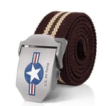 Ceinture Homme，Hommes Ceinture En Toile Us Air Force Boucle En Métal Soldat À La Retraite Ceintures Tactiques De L'Armée Militaire Femmes Homme Unisexe Grand Cadeau De Vacances De Grande Taille,