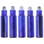 Professional Blue Essential Oil Roller Bottle Simple Portable Glass Roll On FST