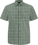 Jack Wolfskin Men's Norbo Short Sleeve Shirt Hedge Green Checks, L