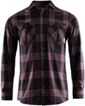 Aclima ReBorn Woolshirt M's check - dark grey/fudge L