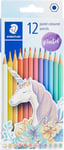 Staedtler Coloured Pencils Wood-Free 12pk Pastel Colours