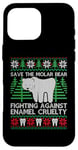 Coque pour iPhone 16 Pro Max Pull de Noël moche avec ours en molaire « Save The Molar Bear »