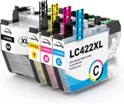 Lc422Xl Lc-422 Xl Lot De 4 Cartouches D'Encre Compatibles Avec Brother Lc-422Val Lc422 Lc-422Xl Pour Mfc-J5340Dw Mfc-J5345Dw Mfc-J5740Dw Mfc-J6540Dw Mfc-J6940Dw Mfc-J5340Dwe Mfc-J6540Dwe[Q2011]