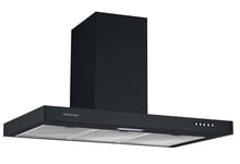 Cookology Chimney Cooker Hood 60cm Kitchen Extractor Fan - Black TSH601BK/A