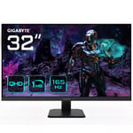 GIGABYTE GS32Q 31.5 QHD Gaming Monitor - 2560 x 1440 (QHD), 165Hz, 1ms, 300 cd/m2, FreeSync Premium, HDR Ready, HDMI 2.0, Displayport 1.4