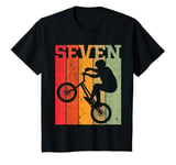 Youth 7th Birthday Boys 7 Year Old Seven BMX Bike racing bicycle T-Shirt